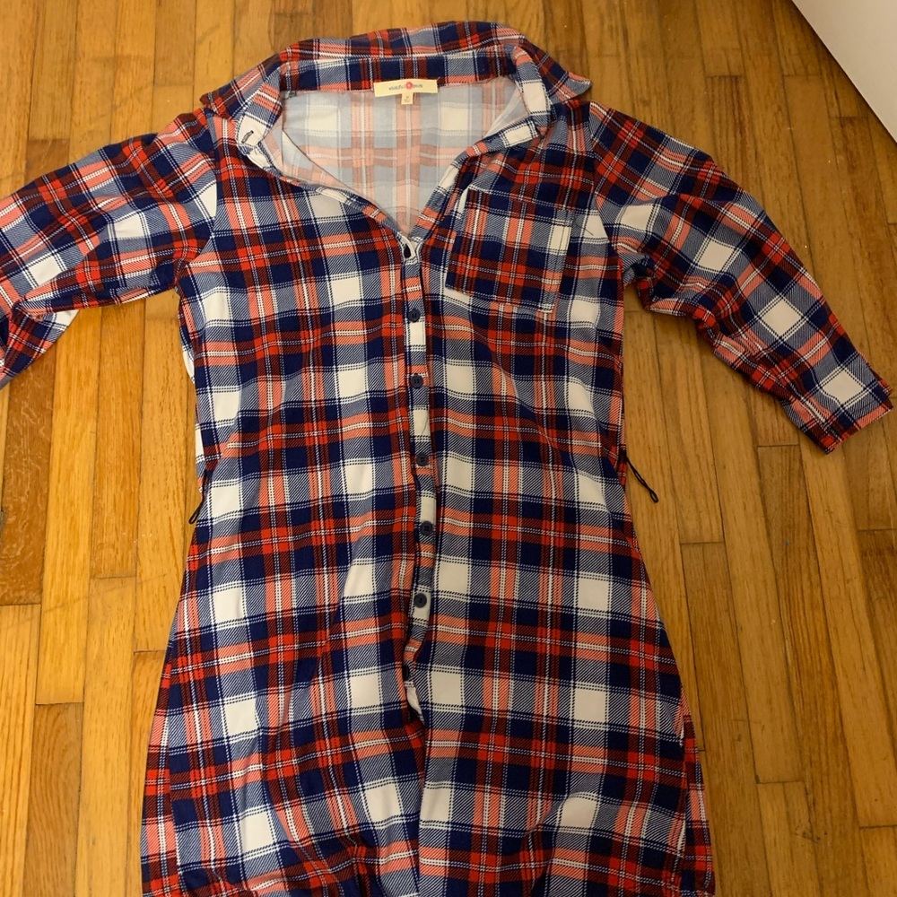 Collared Checkered Dress